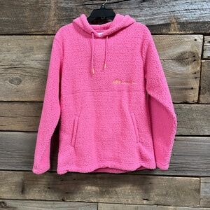 NWT Nike Thermafit fleece hoodie, Hot pink/orange trim, XS